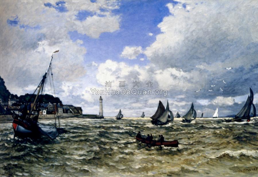 The Seine Estuary At Honfleur - 克劳德·莫奈
